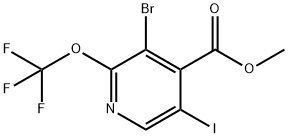Methyl 3-bromo-5-iodo-2-(trifluoromethoxy)pyridine-4-carboxylate 结构式
