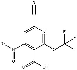 6-Cyano-4-nitro-2-(trifluoromethoxy)pyridine-3-carboxylic acid Structure
