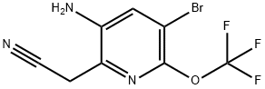 3-Amino-5-bromo-6-(trifluoromethoxy)pyridine-2-acetonitrile Structure
