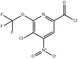 3-Chloro-4-nitro-2-(trifluoromethoxy)pyridine-6-carbonyl chloride 结构式
