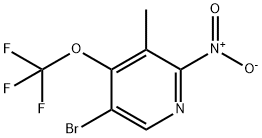 5-Bromo-3-methyl-2-nitro-4-(trifluoromethoxy)pyridine 结构式