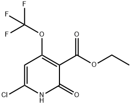 Ethyl 6-chloro-2-hydroxy-4-(trifluoromethoxy)pyridine-3-carboxylate 结构式