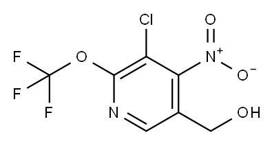 3-Chloro-4-nitro-2-(trifluoromethoxy)pyridine-5-methanol 结构式