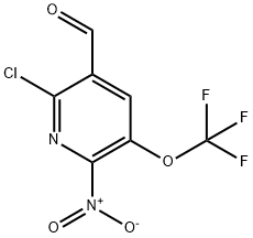 2-Chloro-6-nitro-5-(trifluoromethoxy)pyridine-3-carboxaldehyde Structure