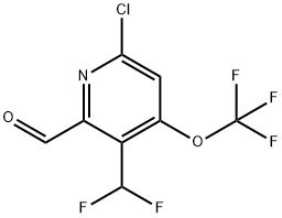 6-Chloro-3-(difluoromethyl)-4-(trifluoromethoxy)pyridine-2-carboxaldehyde 结构式