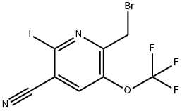 2-(Bromomethyl)-5-cyano-6-iodo-3-(trifluoromethoxy)pyridine 结构式