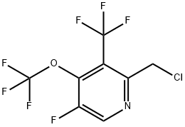 2-(Chloromethyl)-5-fluoro-4-(trifluoromethoxy)-3-(trifluoromethyl)pyridine 结构式