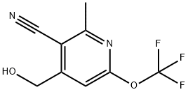 3-Cyano-2-methyl-6-(trifluoromethoxy)pyridine-4-methanol 结构式
