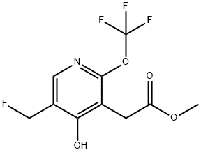 Methyl 5-(fluoromethyl)-4-hydroxy-2-(trifluoromethoxy)pyridine-3-acetate Structure