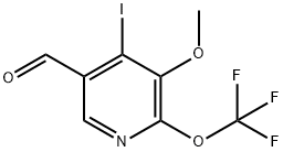 4-Iodo-3-methoxy-2-(trifluoromethoxy)pyridine-5-carboxaldehyde 结构式