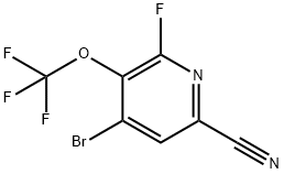 4-Bromo-6-cyano-2-fluoro-3-(trifluoromethoxy)pyridine Structure