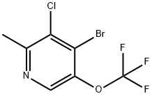 4-Bromo-3-chloro-2-methyl-5-(trifluoromethoxy)pyridine Struktur