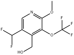 5-(Difluoromethyl)-2-methoxy-3-(trifluoromethoxy)pyridine-4-methanol,1806175-85-8,结构式