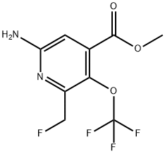 Methyl 6-amino-2-(fluoromethyl)-3-(trifluoromethoxy)pyridine-4-carboxylate 结构式