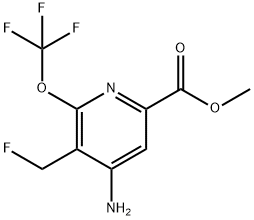 Methyl 4-amino-3-(fluoromethyl)-2-(trifluoromethoxy)pyridine-6-carboxylate 结构式