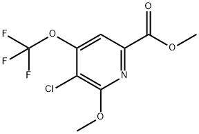 Methyl 3-chloro-2-methoxy-4-(trifluoromethoxy)pyridine-6-carboxylate 结构式