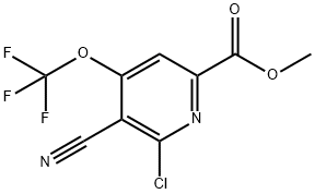 Methyl 2-chloro-3-cyano-4-(trifluoromethoxy)pyridine-6-carboxylate 结构式