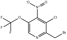 2-(Bromomethyl)-3-chloro-4-nitro-5-(trifluoromethoxy)pyridine,1806195-14-1,结构式