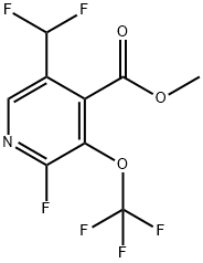 Methyl 5-(difluoromethyl)-2-fluoro-3-(trifluoromethoxy)pyridine-4-carboxylate Struktur