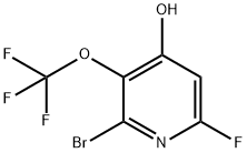 2-Bromo-6-fluoro-4-hydroxy-3-(trifluoromethoxy)pyridine 结构式