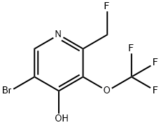 5-Bromo-2-(fluoromethyl)-4-hydroxy-3-(trifluoromethoxy)pyridine 结构式