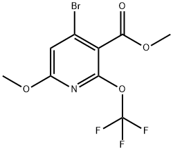 Methyl 4-bromo-6-methoxy-2-(trifluoromethoxy)pyridine-3-carboxylate Struktur
