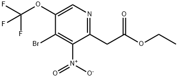 Ethyl 4-bromo-3-nitro-5-(trifluoromethoxy)pyridine-2-acetate 结构式
