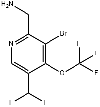 2-(Aminomethyl)-3-bromo-5-(difluoromethyl)-4-(trifluoromethoxy)pyridine Structure
