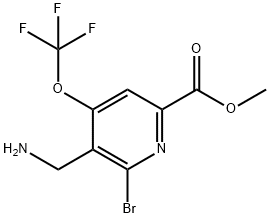 Methyl 3-(aminomethyl)-2-bromo-4-(trifluoromethoxy)pyridine-6-carboxylate 结构式
