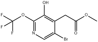 Methyl 5-bromo-3-hydroxy-2-(trifluoromethoxy)pyridine-4-acetate Struktur