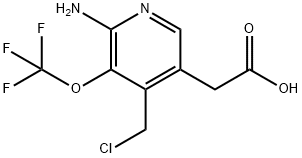 2-Amino-4-(chloromethyl)-3-(trifluoromethoxy)pyridine-5-acetic acid Structure