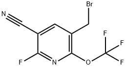 3-(Bromomethyl)-5-cyano-6-fluoro-2-(trifluoromethoxy)pyridine Structure