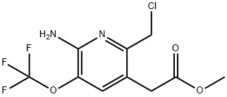 Methyl 2-amino-6-(chloromethyl)-3-(trifluoromethoxy)pyridine-5-acetate 结构式