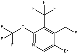 5-Bromo-4-(fluoromethyl)-2-(trifluoromethoxy)-3-(trifluoromethyl)pyridine 结构式