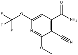 3-Cyano-2-methoxy-6-(trifluoromethoxy)pyridine-4-carboxamide 结构式