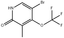 5-Bromo-2-hydroxy-3-methyl-4-(trifluoromethoxy)pyridine,1806224-15-6,结构式