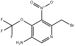 5-Amino-2-(bromomethyl)-3-nitro-4-(trifluoromethoxy)pyridine Structure