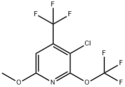 3-Chloro-6-methoxy-2-(trifluoromethoxy)-4-(trifluoromethyl)pyridine 结构式