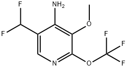 4-Amino-5-(difluoromethyl)-3-methoxy-2-(trifluoromethoxy)pyridine 结构式