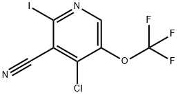 4-Chloro-3-cyano-2-iodo-5-(trifluoromethoxy)pyridine Struktur