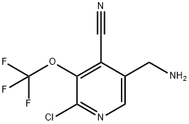 5-(Aminomethyl)-2-chloro-4-cyano-3-(trifluoromethoxy)pyridine Structure