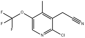 2-Chloro-4-methyl-5-(trifluoromethoxy)pyridine-3-acetonitrile,1806237-01-3,结构式