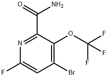 4-Bromo-6-fluoro-3-(trifluoromethoxy)pyridine-2-carboxamide 结构式