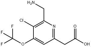 2-(Aminomethyl)-3-chloro-4-(trifluoromethoxy)pyridine-6-acetic acid 结构式