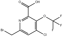 6-(Bromomethyl)-4-chloro-3-(trifluoromethoxy)pyridine-2-carboxylic acid,1806242-49-8,结构式