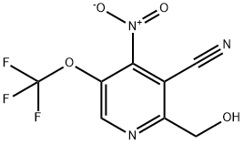3-Cyano-4-nitro-5-(trifluoromethoxy)pyridine-2-methanol Struktur