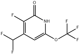 3-Fluoro-4-(difluoromethyl)-2-hydroxy-6-(trifluoromethoxy)pyridine Structure