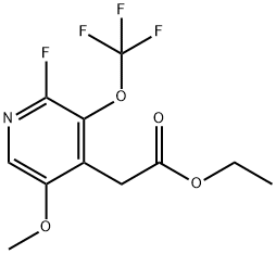 Ethyl 2-fluoro-5-methoxy-3-(trifluoromethoxy)pyridine-4-acetate 结构式