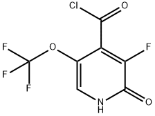3-Fluoro-2-hydroxy-5-(trifluoromethoxy)pyridine-4-carbonyl chloride Structure