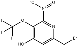 6-(Bromomethyl)-4-hydroxy-2-nitro-3-(trifluoromethoxy)pyridine 结构式
